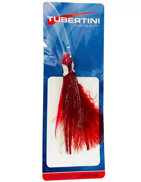 Tubertini Marabou Octopus artificial bait for light trolling 10 cm Red Tubertini Traina