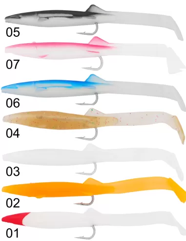 Seika Atashi esca da pesca siliconica da spinning e traina leggera 3pz 55mm Siliconici Seika