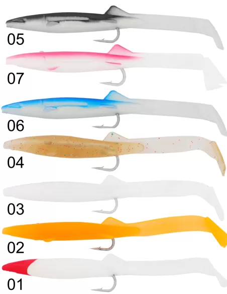 Seika Atashi esca da pesca siliconica da spinning e traina leggera 3pz 55mm Siliconici Seika