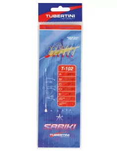 Tubertini Sabiki T-102 realizzato con pelle di pesce ideale per sugarelli e piccoli pelagici - fishing tackle