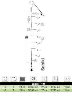 Tubertini Sabiki T-104 - fishing tackle 2