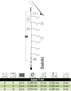 Tubertini Sabiki T-101- fishing tackle 2