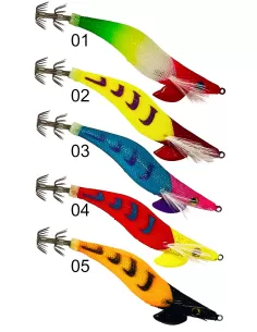 Kolpo Color Head Egi Totanara in seta 3.0 glow tapered body balancing with magnetic spheres Totanare and pulp Kolpo 2