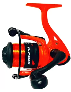 Kolpo Neon Orange Fishing Reel with 3bb 5.2:1 Line Kolpo Front Drag Reels