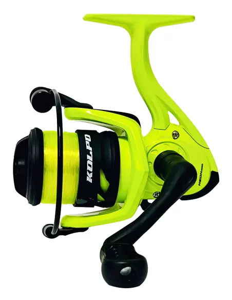 Kolpo Neon Yellow Fishing Reel with 3bb 5.2:1 Line Kolpo Front Drag Reels