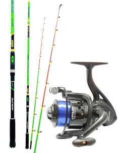 Kolpo fishing kit for the boat with 150 gr rod with reel and line Kolpo Bolentino kit