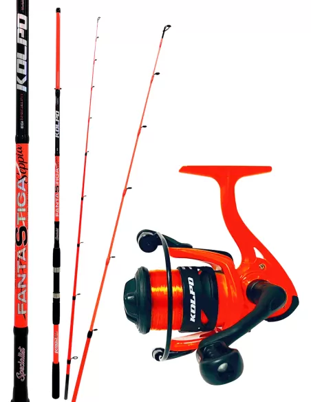 Kolpo fishing kit for cuttlefish and squid with rod and reel and line Kolpo Spinning Kit