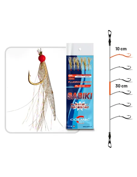 Colmic sabiki FL-010 con fluorocarbon Sabiki Colmic