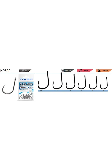 Colmic MR390 very strong eye hook for surf casting fishing bolentino light drifting Colmic Fishing Eye Hooks