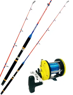 Kit Pesca A Traina Kolpo – Canna Sottovento 12 Lb + Mulinello Rotante Con Filo