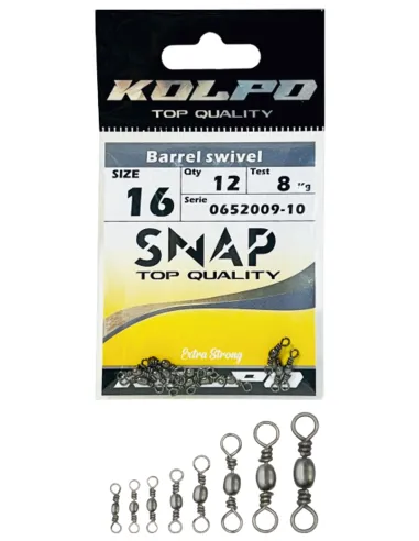 Kolpo Fishing Barrel Swivels 12 pcs