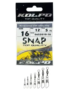 Kolpo Barrel + Safety Snap 12 pcs Swivel with Snap Hook 2