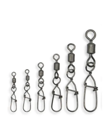 Kolpo Rolling Swivel With Fastlock Snap Girella Rolling con Moschettone Anti Apertura 12 pz Girelle Kolpo