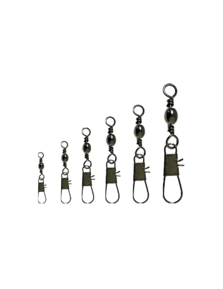 Kolpo barrel swivel with interlock snap 12 pcs swivel with snap hook Kolpo swivels