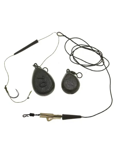 kolpo Montatura Completa Carpfishing con due Piombi Pesca Carpfishing Kolpo