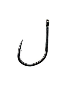 Tubertini fishing hooks series 881 black chrome with eyelet medium shank thick wire Tubertini Fishing Eyelet Hooks