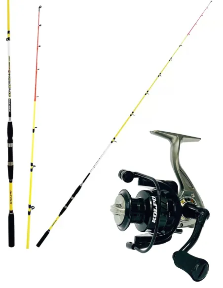 Kolpo kit pesca dalla barca per totani e seppie canna con mulinello Kit Bolentino Kolpo