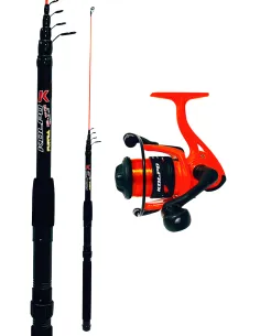 kolpo combo bolognese bottom spinning fishing with 2.10 mt rod, reel and line