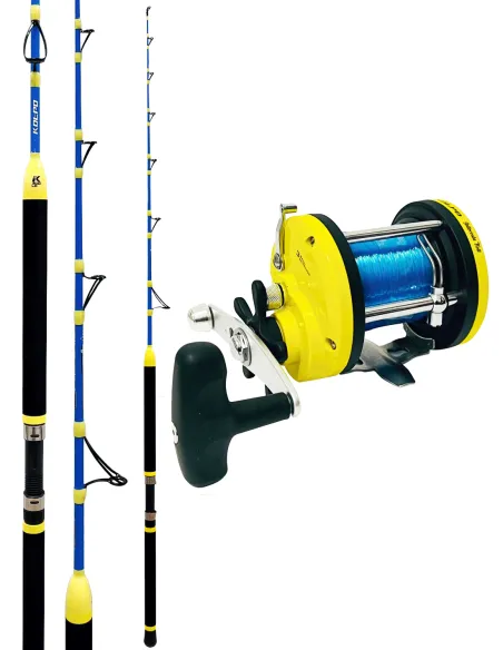 Fishing Kit Trolling Rod Acid Reel Rotating with Wire