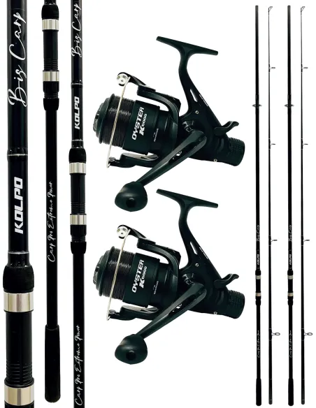 Kolpo carp fishing combo 2 rods + 2 reels with line