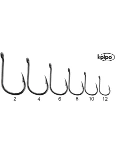 Kolpo fish hooks 1004 bln Wrought with eyelet  2