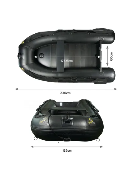 Carp Spirit BLACK BOAT ALU 230 Barca da Pesca Canoe da Pesca Carp Spirit