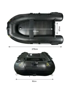 Carp Spirit BLACK BOAT ALU 270 Fishing Boat Fishing Canoes Carp Spirit