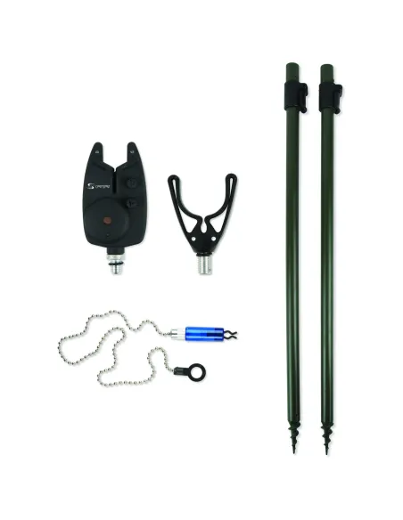 Carp Spirit Kit 2 Pegs Visual and Sound Alarm Fishing Rod Holder Alarm Set Carpfishing Fishing Kit Carp Spirit