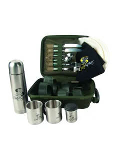 Carp Spirit Camping Set Plates Cutlery Cups Glasses Fishing Dishes Camping Set - Deluxe Camping Accessories Carp Spirit