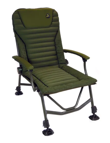 Carp Spirit Adjustable Legs Deck Chair with Padded Armrest Fishing Magnum Chair Deluxe Evo Sunbeds & Chairs Carp...
