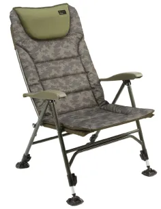 Carp Spirit Chair with adjustable legs camu Fishing Magnum Hi Back Chair Camo Beds and chairs Carpfishing Carp Spirit