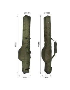 Carp Spirit Fishing Rod Sleeves With Padded Dividers Magnum Multi Sleeves Rod Sleeves Carpfishing Carp Spirit