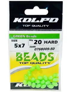 Kolpo Oval Beads Hard colore Verde 20pz Stopper Kolpo 2