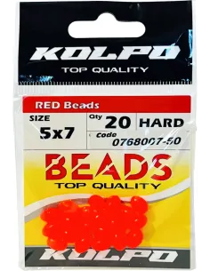 Kolpo Oval Beads Hard colore Rosso 20pz Stopper Kolpo 2