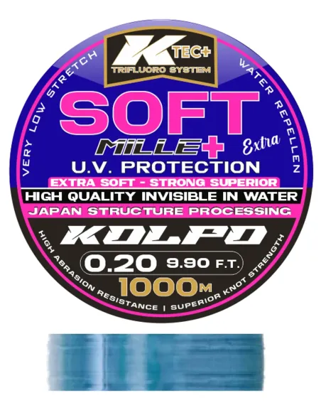 Kolpo Soft filo da pesca in nylon da bobbina u.v. protection 1000mt-Pescaloccasione