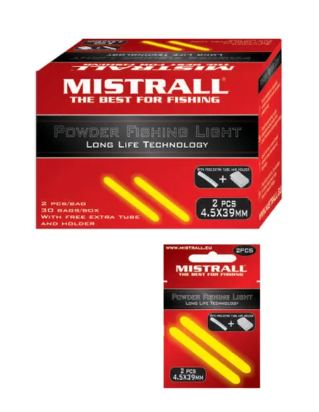 Mistrall 2pz starlite 4.5mmx39mm + porta starlite da cima - fishing tackle