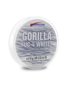 Tubertini Gorilla UC-4 white 150mt light and soft fishing monofilament