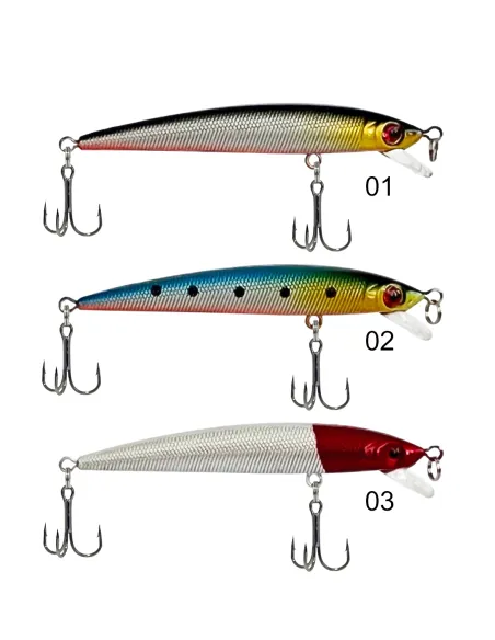Artificial fishing collar spinning and pulling 9.0cm 6.4gr suspending
