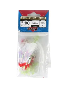Ragot Sabiki Kit 5 Mitraflash Eco Aurora 20 Gr Fishing Lure Sabiki Ragot
