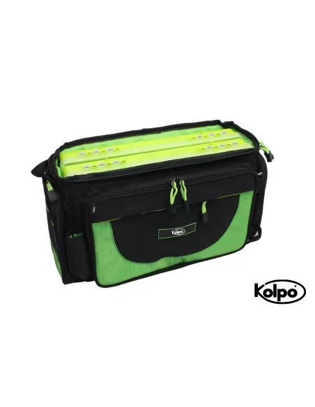 Kolpo Borsa pesca con Scatole Porta Accessori Artificiali Esche Artificiali Kolpo