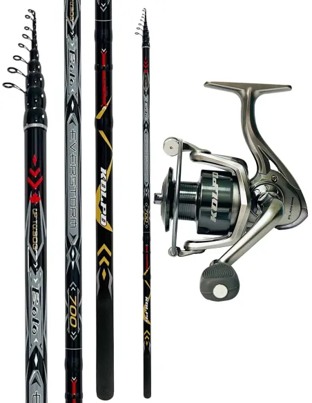 Kolpo Combo Pesca Bolognese Canna Everstorm Bolo Mulinello Flash 4000 Kit Bolognese Kolpo