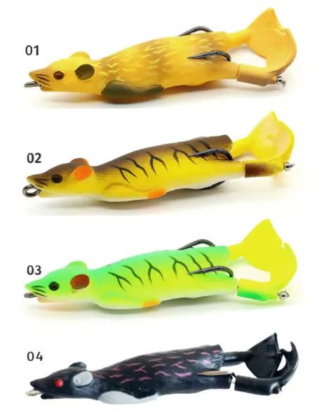 Kolpo Mouse artificial spinning lure for black bass and pike, reproduction of a 90mm 12gr floating mouse
