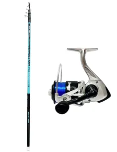 Kit Pesca Trota Lago Kolpo – Canna In Carbonio 0-6 Gr, Mulinello Nanga Con 3 Cuscinetti E Filo Pre-imbobinato