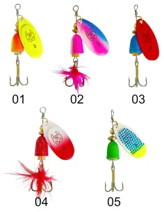 Kolpo Attira Spinning Spoon Size 3 – 65 mm, 7.8 g, Super Catchy in 5 Colors 2