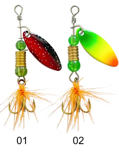 Kolpo Goccia – 5 cm 3 g Rotating Spoon for Trout, Chub and Asp