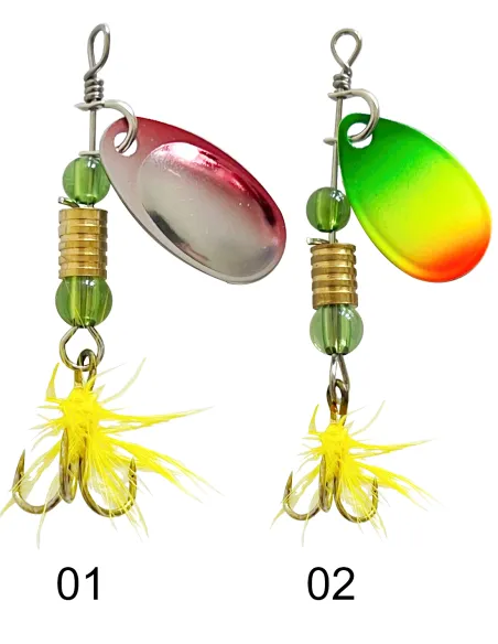 Kolpo Classic – 5 cm 3 g Rotating Spoon for Trout, Chub, Perch, Bass and Asp