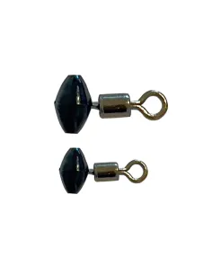 Kolpo Connector Nero – Girella Rolling con Perlina Ovale Forata, Misure 4x5mm e 5x8mm, Confezione 10 pz Girelle Kolpo