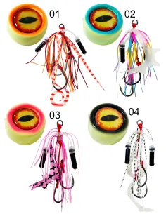 Kolpo Surge 130g – Fluorescent Vertical Fishing Lure with Real 3D Eye and Sound Calls 2