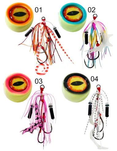 Kolpo Surge 200g – Fluorescent Vertical Fishing Lure with Real 3D Eye and Sound Calls