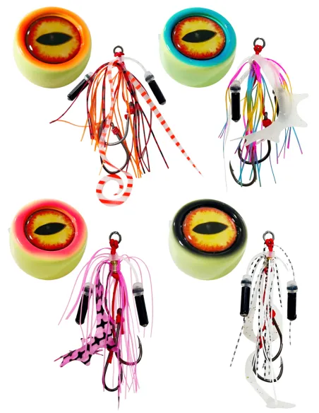 Kolpo Surge 200g – Fluorescent Vertical Fishing Lure with Real 3D Eye and Sound Calls